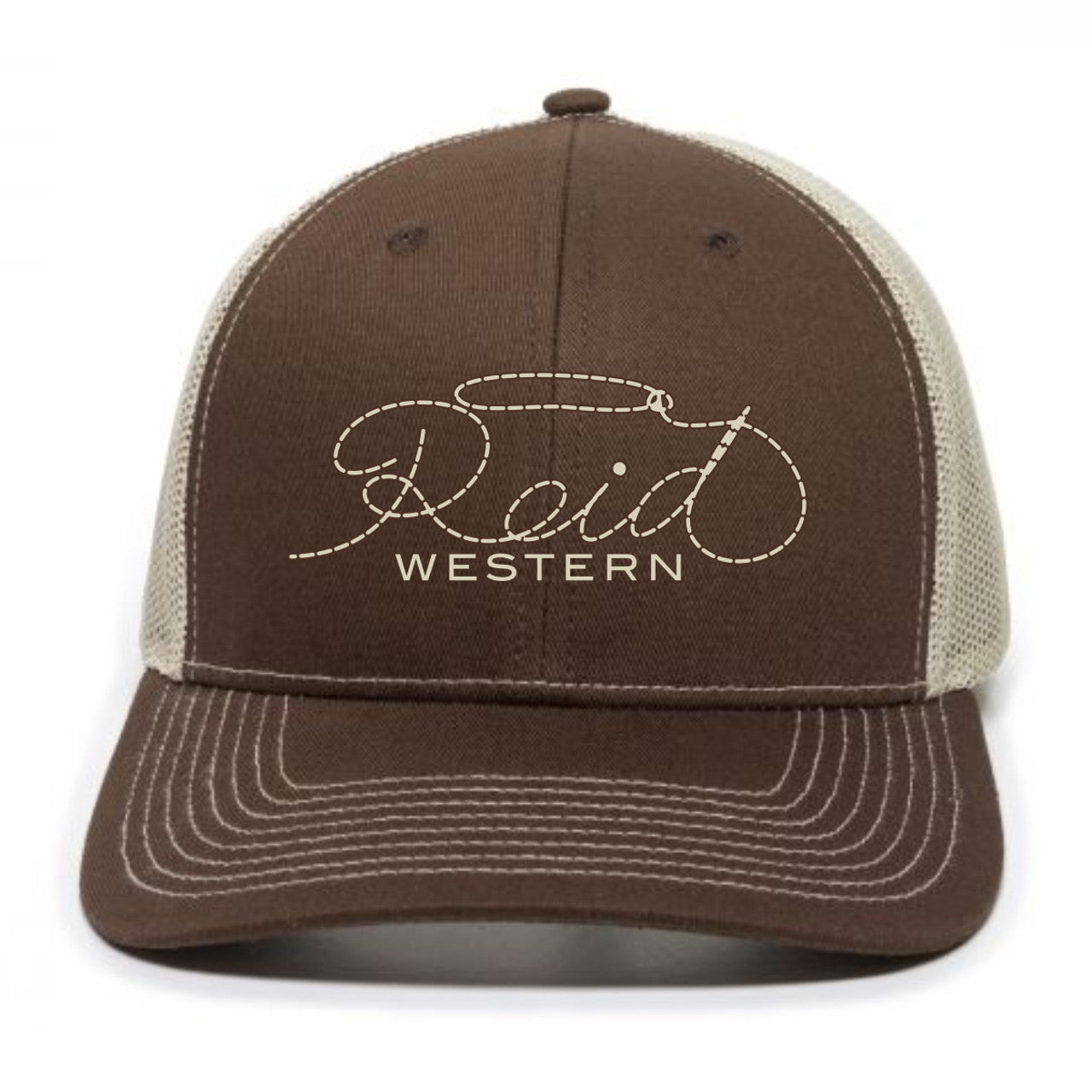 Reid Western Brown & Khaki Trucker Hat