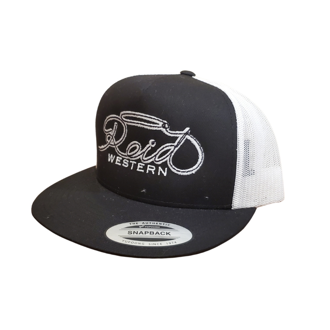 Reid Western Black & White Trucker Hat