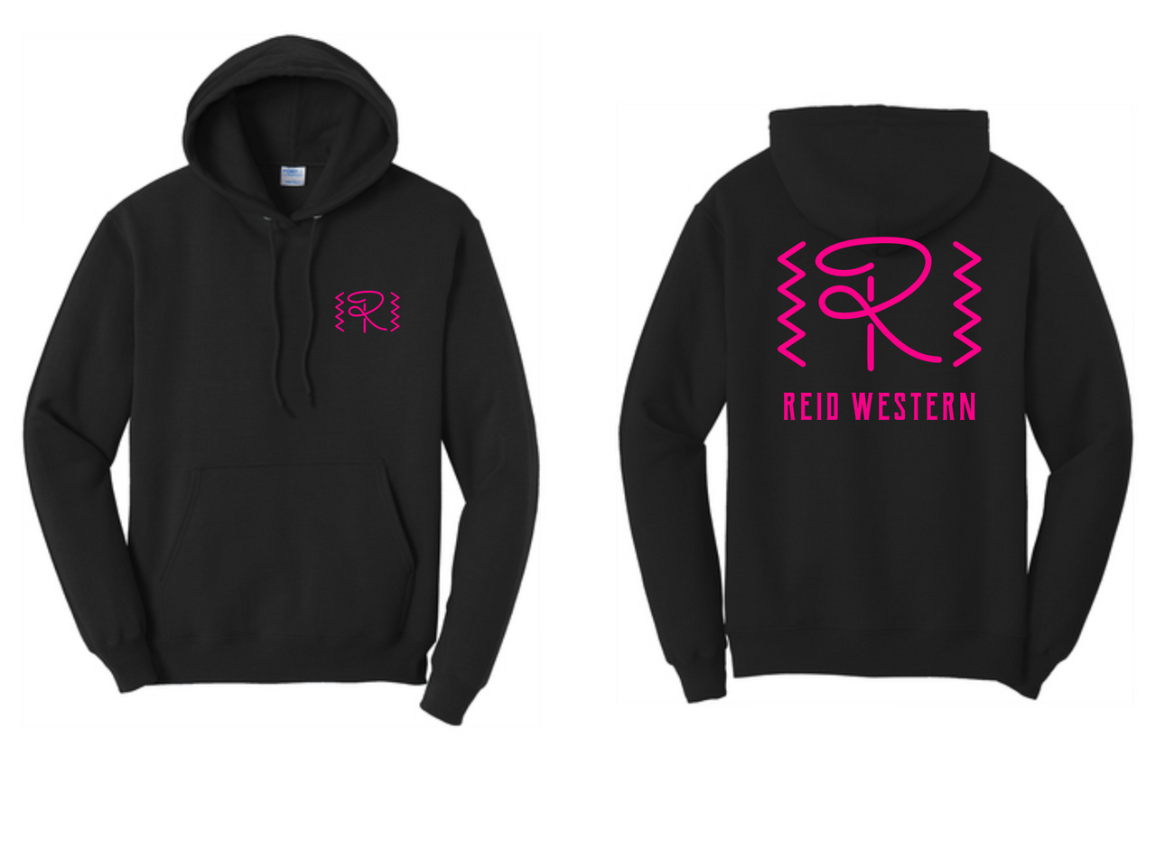 Hot pink and black hoodie sale