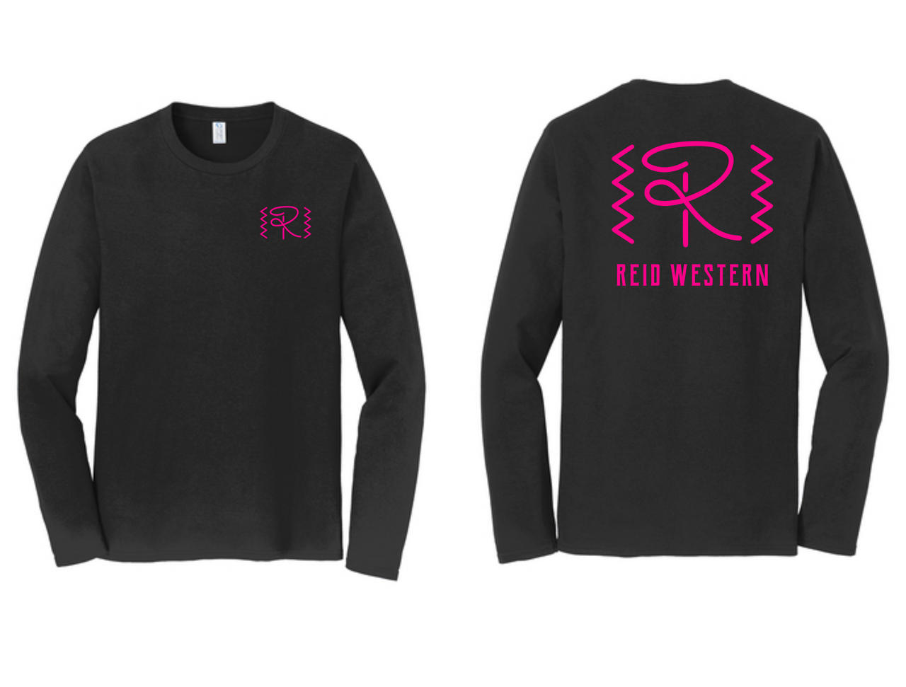 Black Long Sleeve with Hot Pink Accents