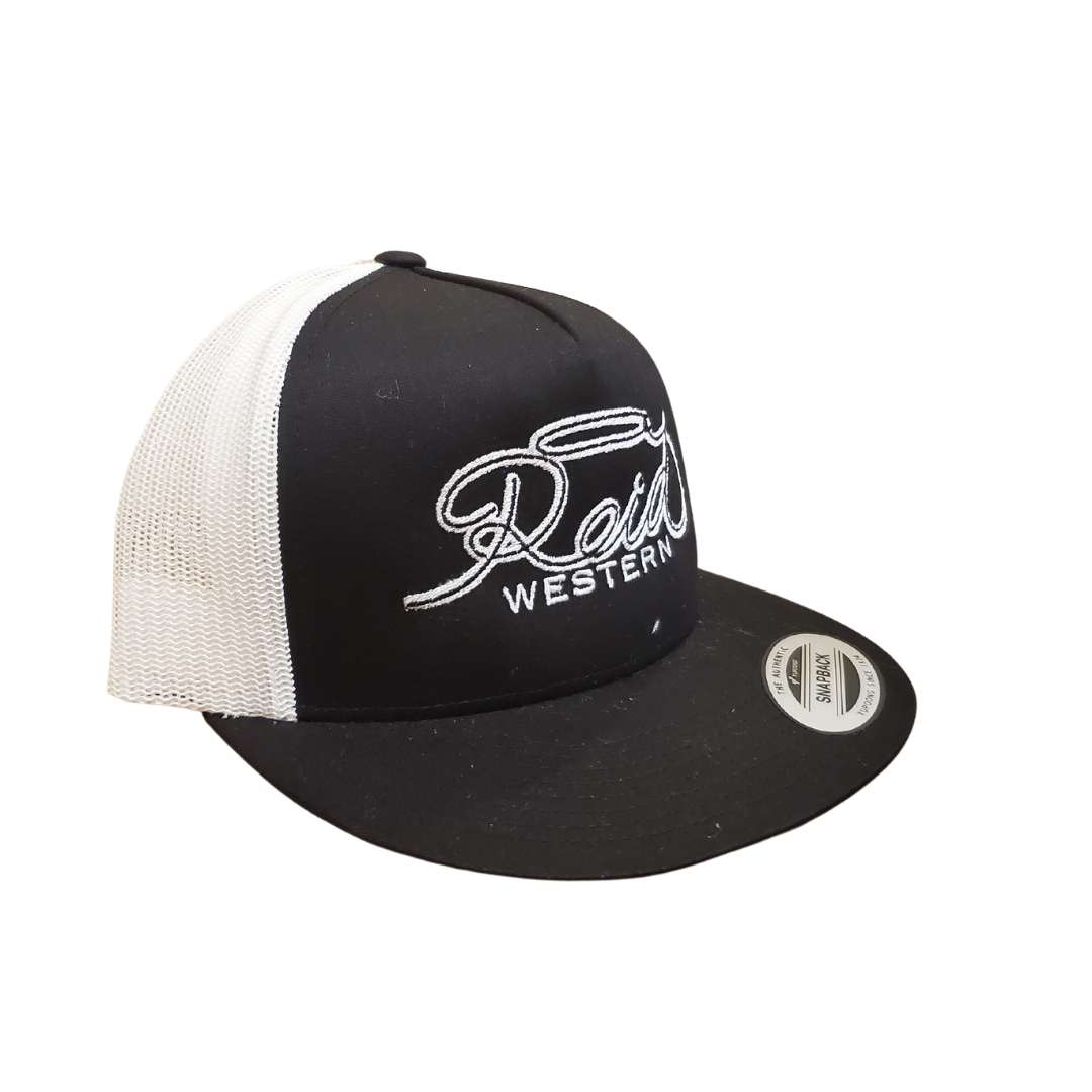 Reid Western Black & White Trucker Hat