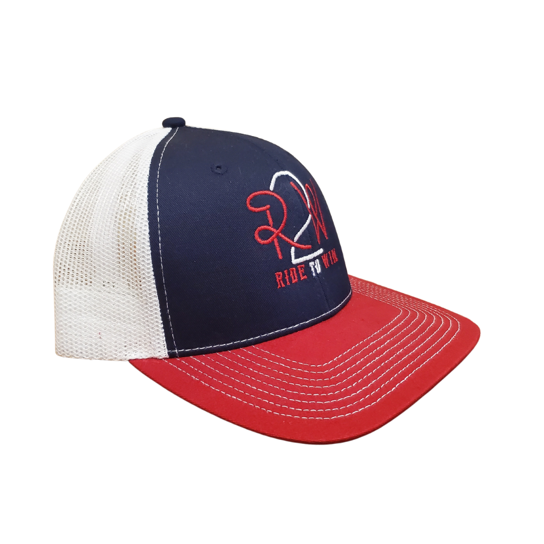 Ride 2 Win Cap - Navy, White & Cardinal